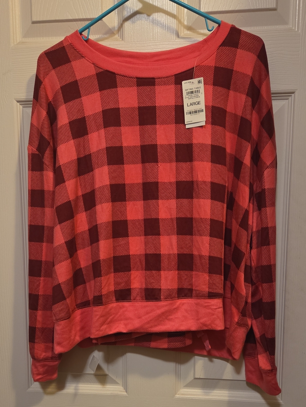 Pink Plaid Lightweight Women's Pajamas